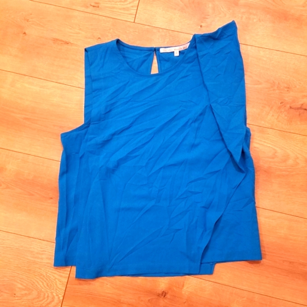 Rachel Roy Essentials Peacock Top Blue {8} NWT
